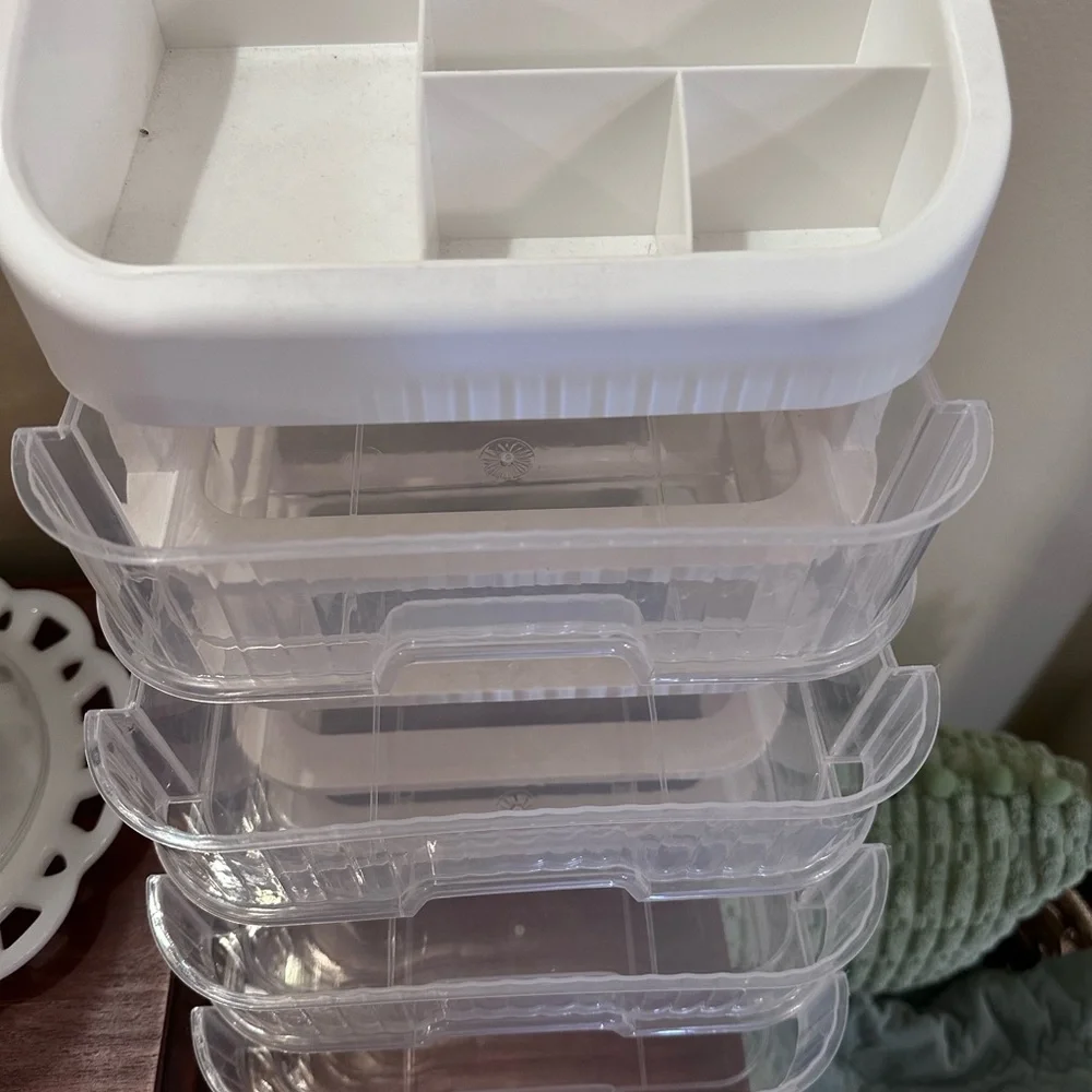 Clear and White Storage Organizer